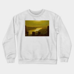 Roundhay Lake by John Atkinson Grimshaw Crewneck Sweatshirt